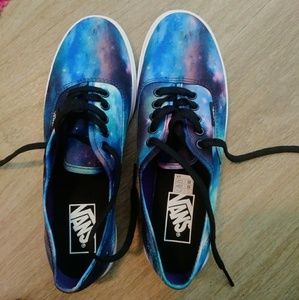 Galaxy Vans NEVER WORN size 8 womens, 6.5 mens